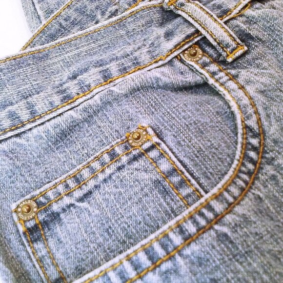 90s Halston Jeanswear (12) Light Blue Denim Mom Jeans Capris Pants 5-Pocket - Picture 7 of 12